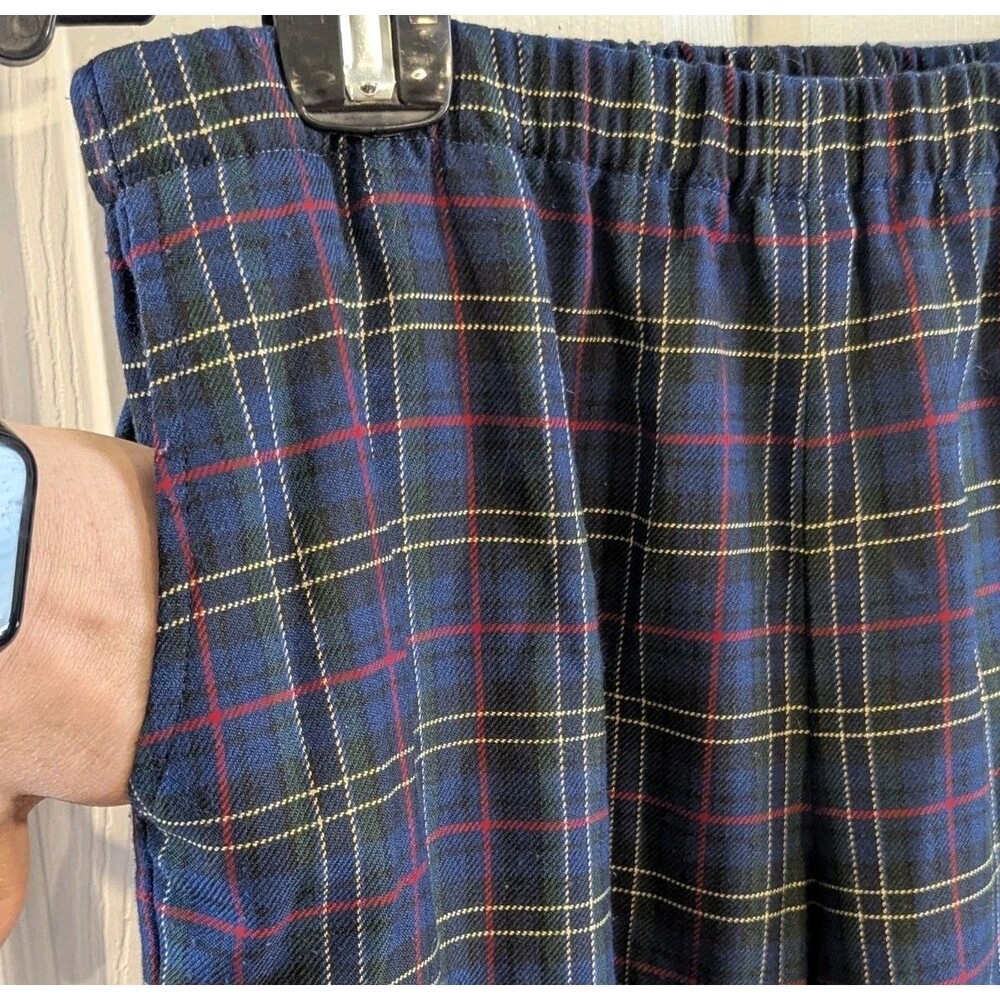 VTG Dark Academia Tartan Plaid Tapered Pants Leon Levin Petite Size 12 - Picture 5 of 7